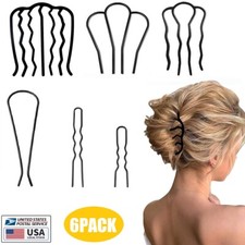 6PCS Metal Hair Side Combs Hair Fork Clip Teeth Hair Pin Stick for Women  Girls