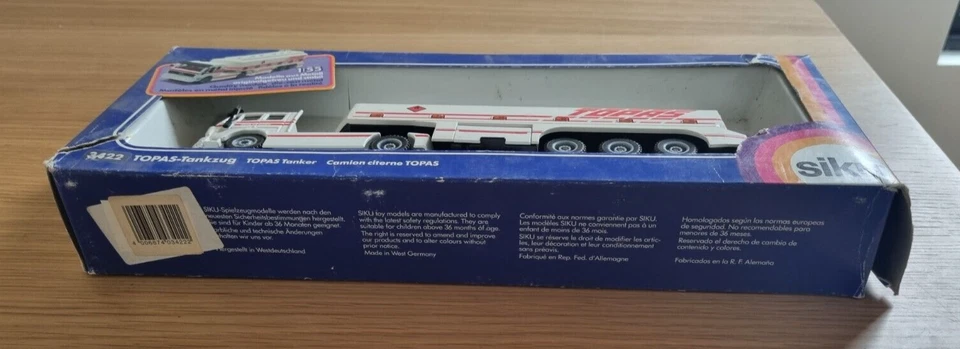 VINTAGE SIKU 1:55 MERCEDES TOPS TANKER MODEL 3422 ORIGINAL BOX WEST GERMANY - Image 2 of 4