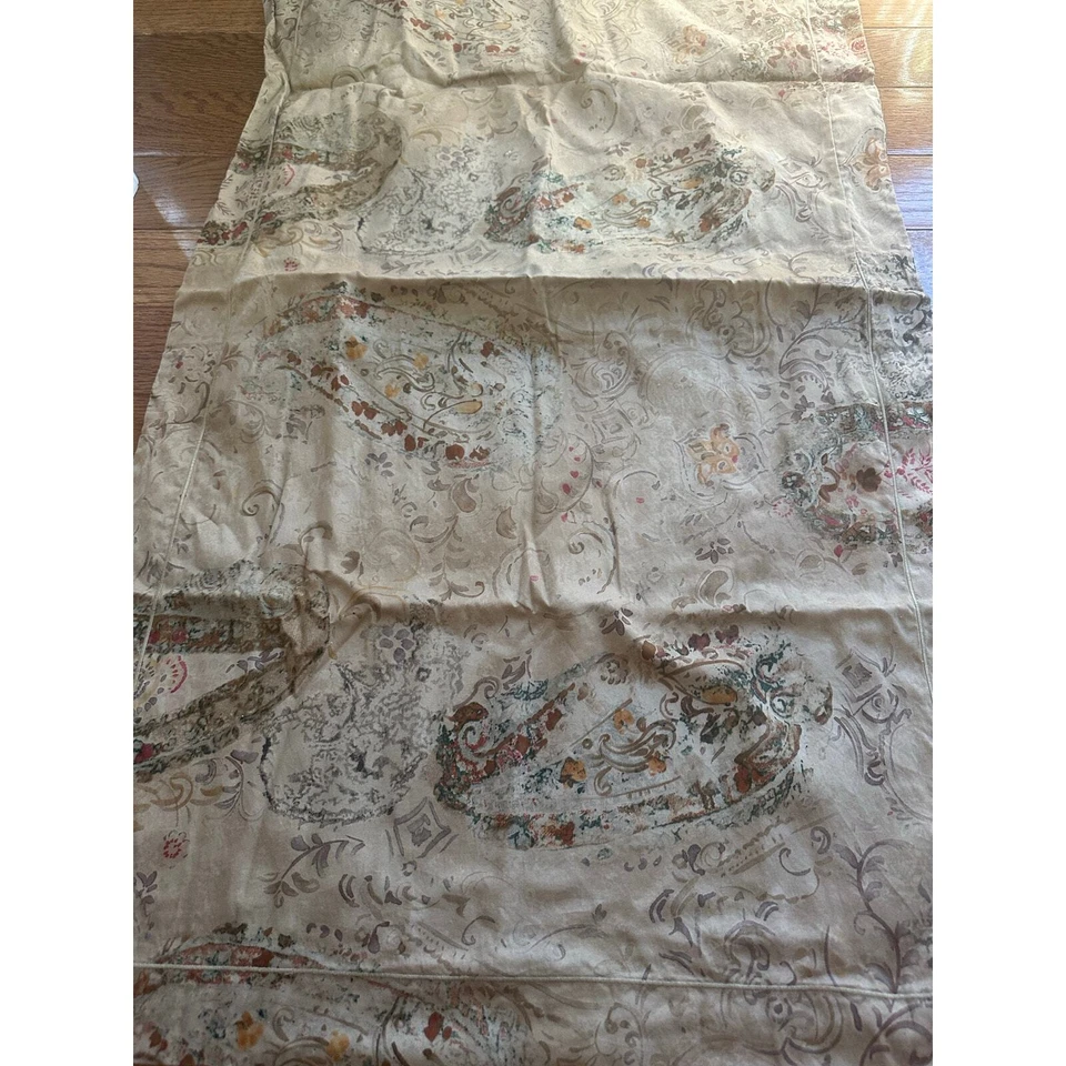 Ralph Lauren Home Verdonnet Paisley King Almohada Sham Algodón Satén Beige Marrón Foto 2 de 4