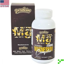 Liposomal MAGNESIUM Complex 2200mg Calm Migraine Energy High Absorbtion Gentle