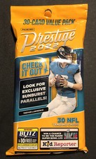 2022 Panini PRESTIGE Football Fat Pack Cellos 30 Cards per pack !
