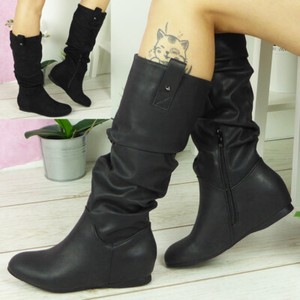 mid calf boots no heel