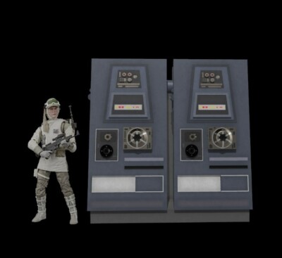 Echo Base Hangar Computer Bank for 3.75 IN FIGURE DIORAMA