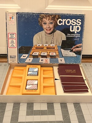 Vintage Cross Up Game Milton Bradley 1974 Word Game Lucille Ball