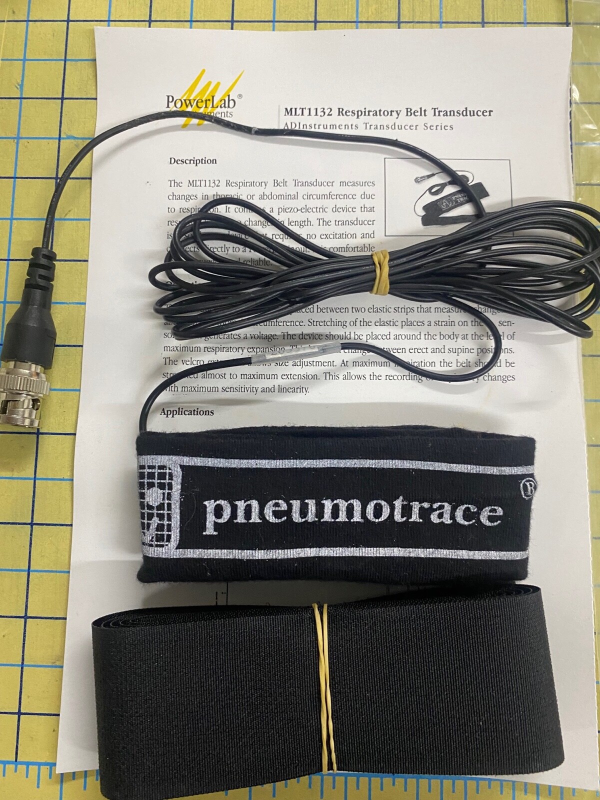 AD Instruments MLT1132 Piezo Respiratory Belt Transducer NEW eBay