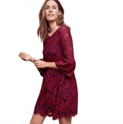 NWT Tracy Reese for Anthropologie Tava Red Blue Lace Floral Swing Dress Sz 12 | eBay NWT Tracy Reese for Anthropologie Tava Red Blue Lace Floral Swing Dress Sz 12 | eBay