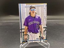 Zac Veen 2022 Bowman Heritage Prospects Image Variation BHP-37 Rockies