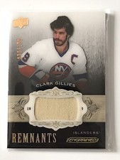 2018-19 Clark Gillies UPPER DECK ENGRAINED REMNANTS STICK  #020/100