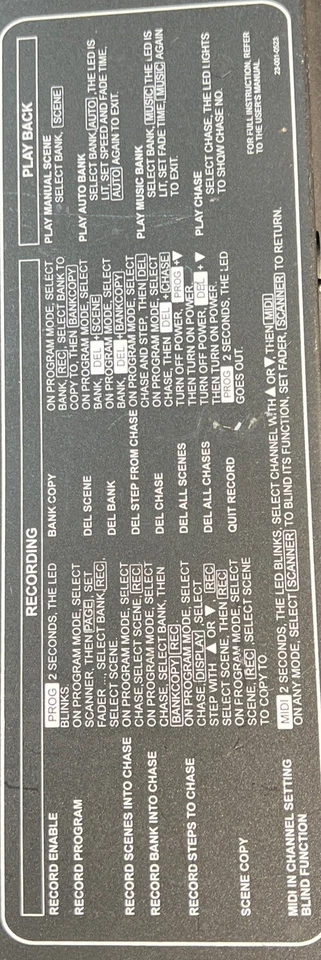 Eliminator Lighting DMX DJ 16 Channel Light Controller - CONTROL ONLY - NO CORD - Image 4 of 4