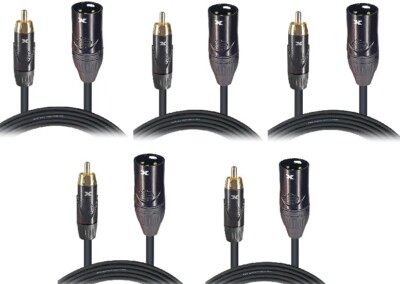 5X Pro X 25 Ft. Unbalanced RCA to XLR3-M High Performance Audio Cable