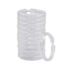 Shower Curtain Hooks Clear 12pcs Plastic Shower Curtain Rings Round O Rings Hook