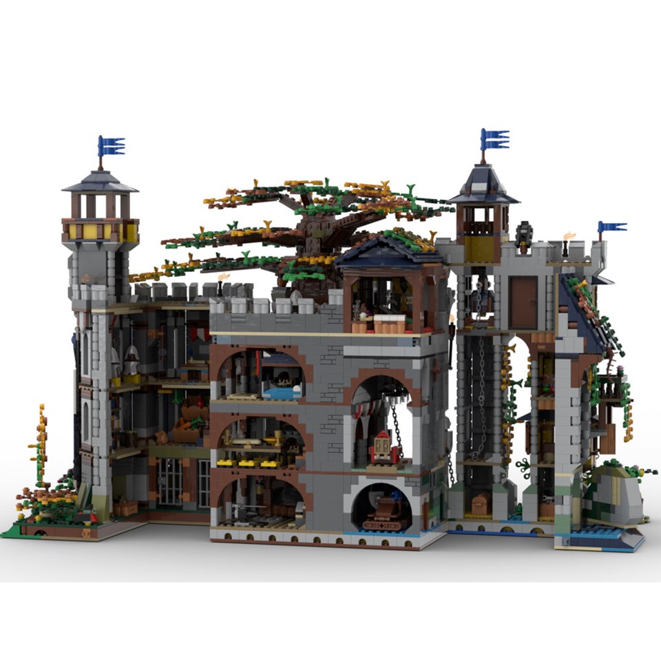 Set De Construction ZITIANYOUBUILD Château Médiéval Et Cabane Dans Les Arbres - 6223 Pièces (MOC)
