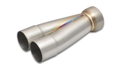 Vibrant 2-1 SS Merge Collectors (2-1/4in Inlet Slipover ID 3in Outlet OD) - Sol
