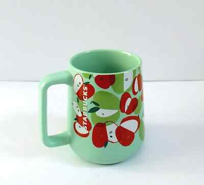 Starbucks Back To School 2020 Green Red Apple Ceramic Coffee Cup Mug 14oz