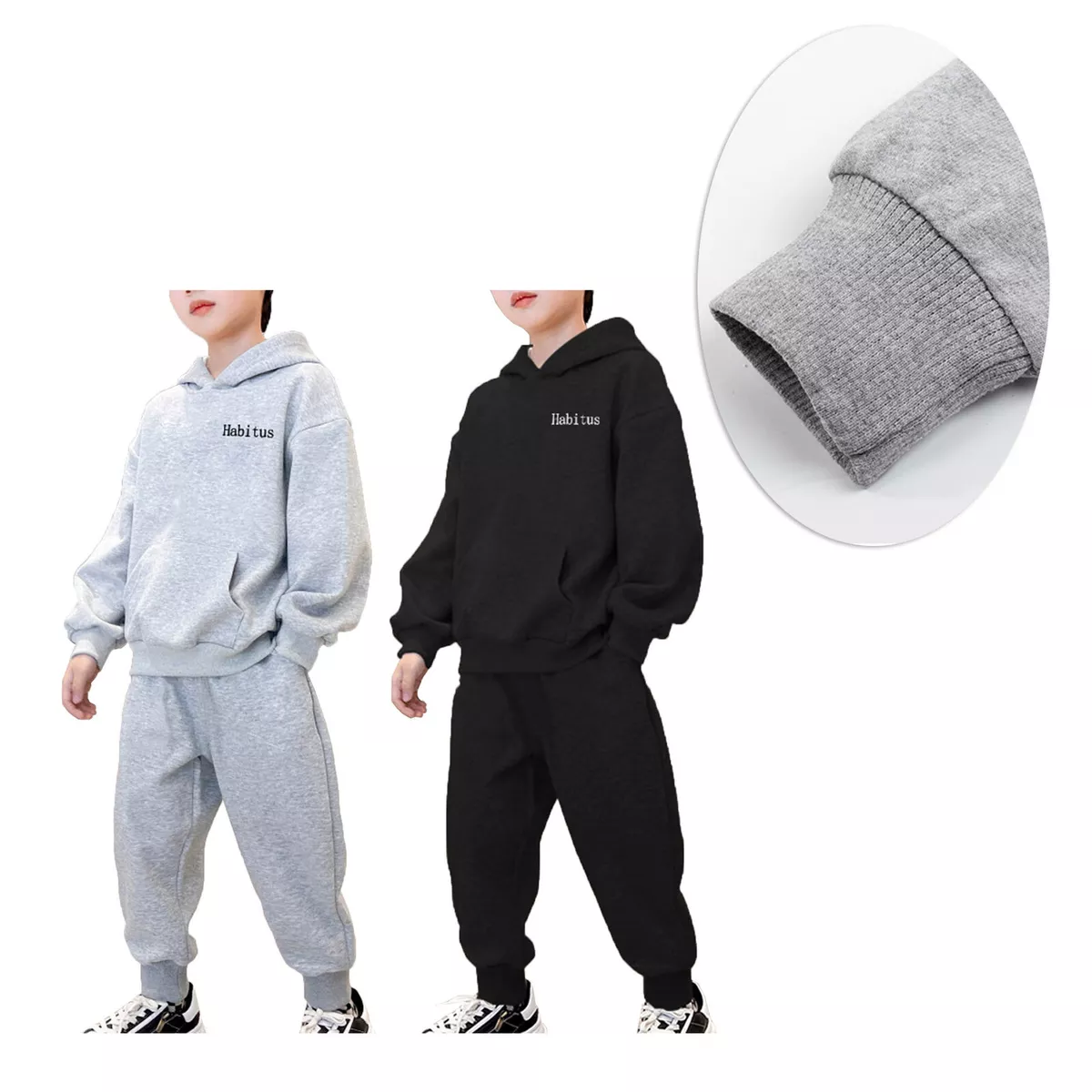 2-piece Toddler Boy Stars Print Raglan Sleeve Black Sweatshirt and Elasticized Pants Set