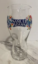 SAMUEL ADAMS Beer Glass BOSTON LAGER Multi-Colored Pattern Pint 16 Oz Cup