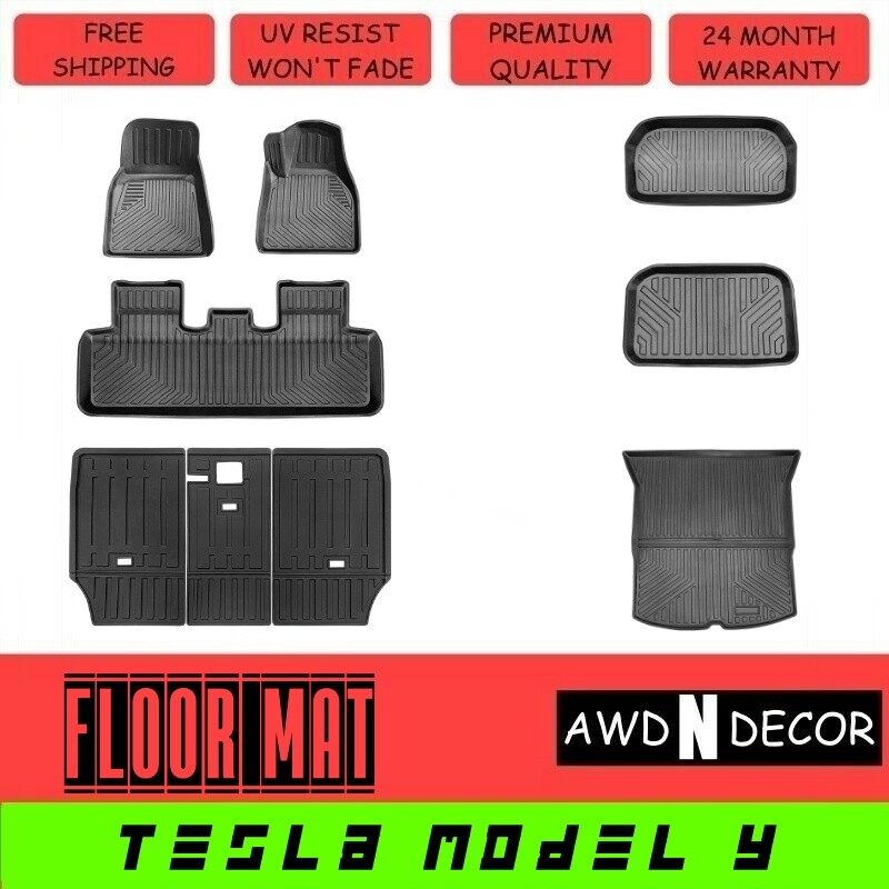Tesla Model Y Cargo Liner & Kick Mats - Protect and Organize