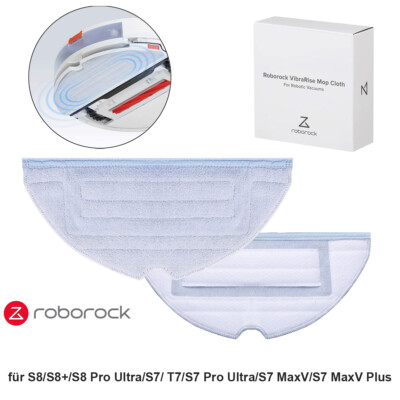 Original Roborock S8 S8+ S7 S7+/Plus S7 MaxV, S7 Pro Mop Wischtücher Ersatz 2er