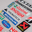 MOTO SPONSOR Racing Motorcycle Stikers Set Laminated Decals Helmet ...