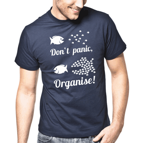 Don't Panic Organise Pisces Dont Democracy Sprüche Geschenk Lustig Spaß T-Shirt - Bild 2 von 5