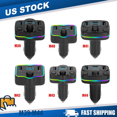 Car BT FM Transmitter Radio MP3 Wireless Adapter Hands-Free 3Port Charger