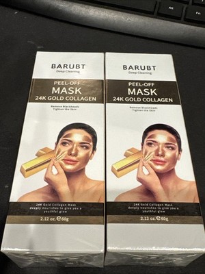 BARUBT Deep cleaning peel off mask  24K Gold Collagen Remove Blackheads 2.12oz￼￼