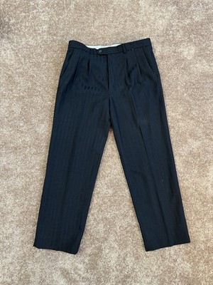 Vtg 80s Christian Dior Mr. Dior Striped Dress Pants Slacks Mens Size 36  Pleated