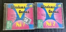 Window Games Pak 1 and 2 95 1995 RARE PC SEALED Tetris Castle Air Desert Storm