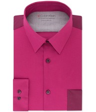 Calvin Klein Mens Slim Fit Performance Button Down Dress Shirt