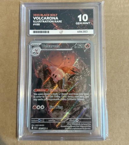 Volcarona 100/086 Sv: Black Bolt Holo Ace 10 English Illustration Rare