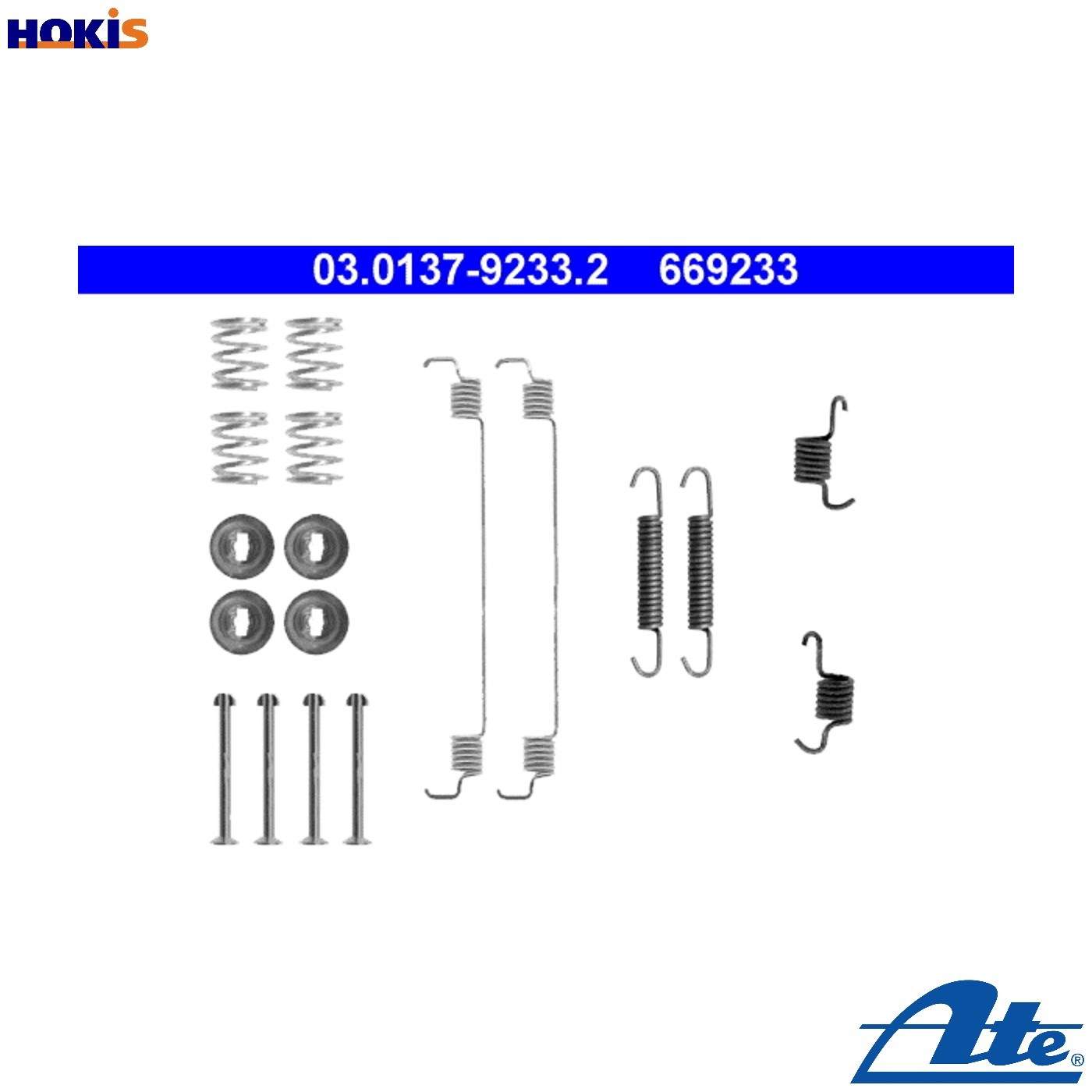 ACCESSORY KIT BRAKE SHOES 03.0137-9233.2 FOR RENAULT KANGOO/Express/Rapid 1.5L