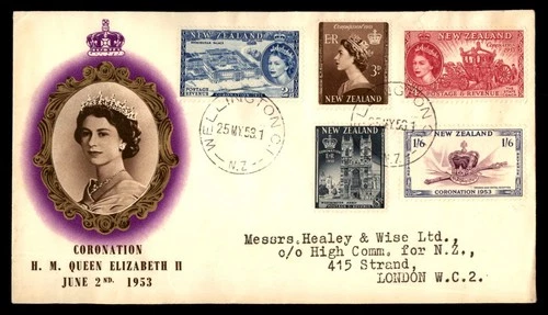 Mayfairstamps New Zealand FDC 1953 Queen Elizabeth II Coronation Combo First Day