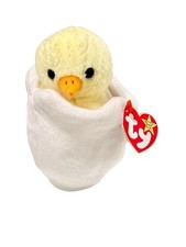 TY Beanie Baby Yellow White EGGBERT the Egg & Chick (6 inch)