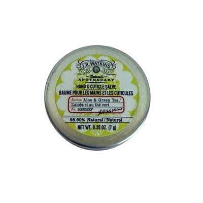 JR Watkins Hand Cuticle Salve Aloe & Green Tea Metal Tin 0.25 oz Mini Sealed