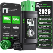 ANCEL HD210 Heavy Duty Truck Scanner Speed Limit Reset for Volvo & International