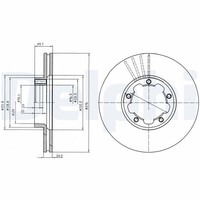 2X Bremsscheibe Delphi BG4173 FüR Nissan Cabstar 105 110 TL0 120 125 VL0