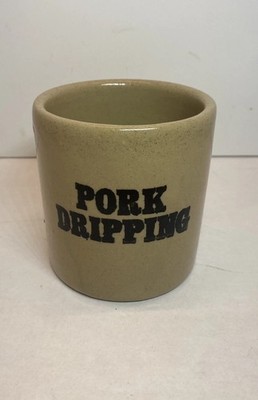 Bacon Dropping Jar Vintage PEARSONS of CHESTERFIELD Pork Stamped England Pottery