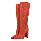 Women's Pointed toe Chunky High Heel Knee High Boots Rhinestone Party Shoes US9 — photo 3