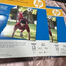 HP Advanced Photo Paper Glossy for Inkjet 50 Sheets Letter 8.5 x11 Q7853A 2pcs