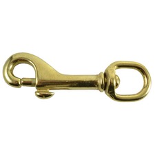 1/2" x 3" Brass Swivel Bolt Snap Hooks 2 pcs. 