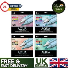 Spectrum Noir AQUA - Artist WATERCOLOUR MARKER 12 PEN SETS - All Sets Available