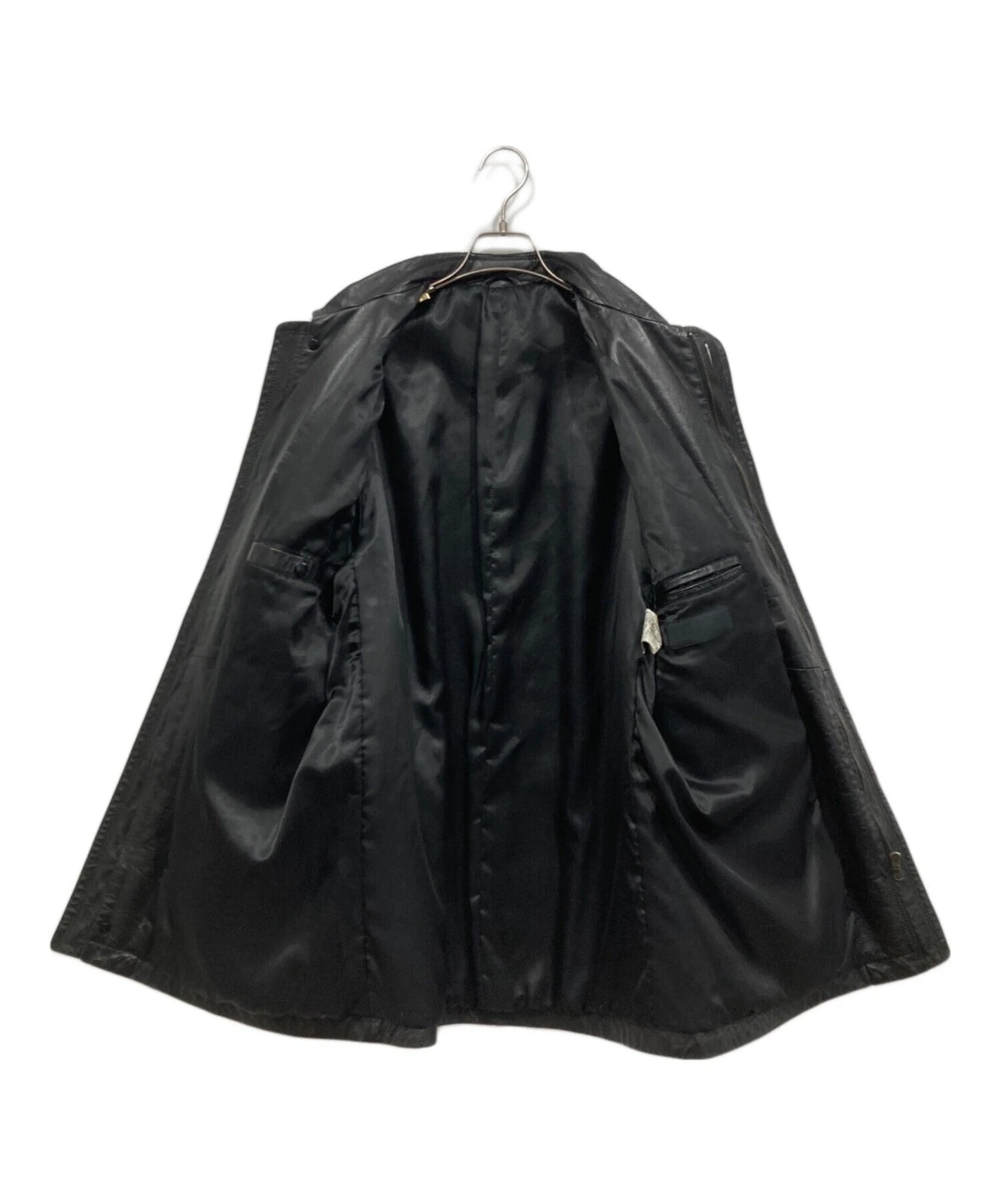 VERA PELLE Zip Leather Jacket Men's Size M Black - product detail image 3