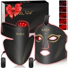 Red Light Therapy Mask Set, Led Mask Light Therapy for Face & Neck Near-Infrared