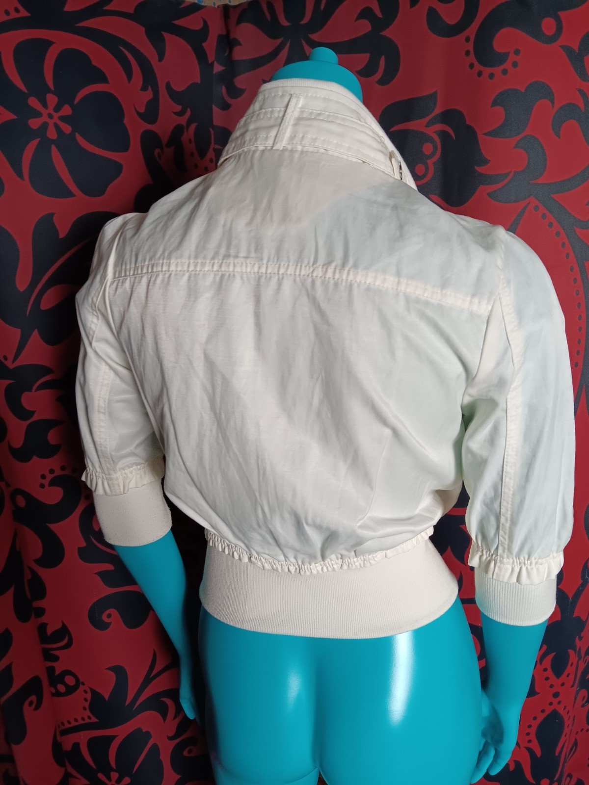Vintage Active Basic White Jacket Sm 3/4 Sleeves … - image 5