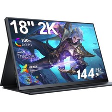 EVICIV 18" 2K 144 Hz Portable Monitor 100 DCI-P3 2560 x 1600 Gaming Monitor