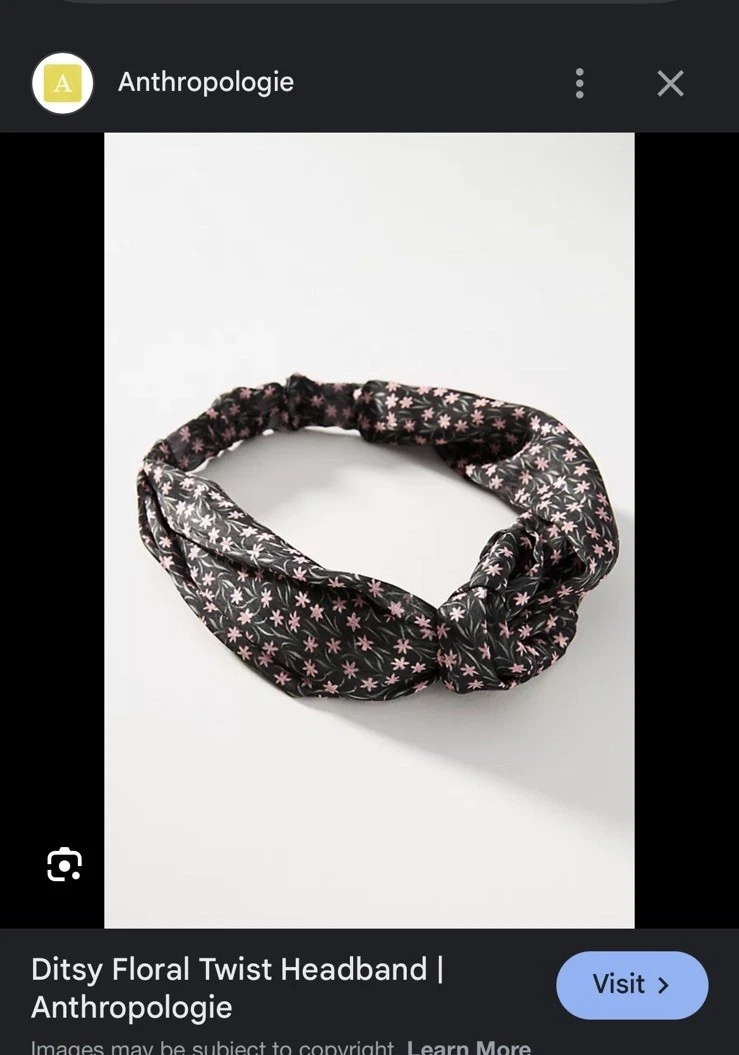 Anthropologie Black Headband Hair Accessories for Women for  display picture 3