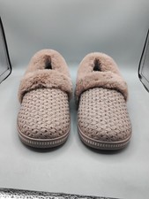 Skechers Cozy Campfire Vegan Rhinestone Slippers Women's 6W Mocha/Brown A117
