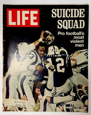 VTG Life Magazine December 3 1971 Pro Football's Most Violent Suicide Squad Men