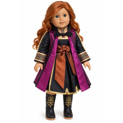 Anna Frozen 2 Princess Dress 18'' Doll Clothes Fits American Girl Doll