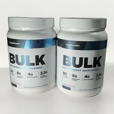 2X Transparent Labs Tropical Punch Bulk Pre Workout 30 Servings Performance